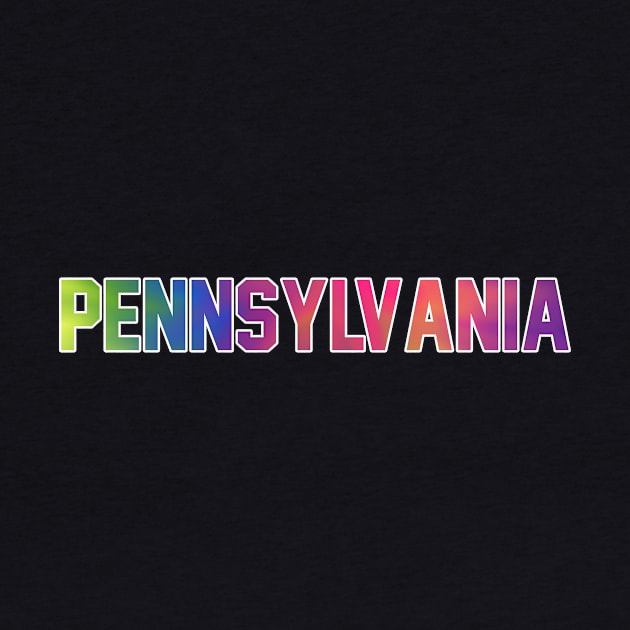 Pennsylvania Tie Dye Jersey Letter by maccm